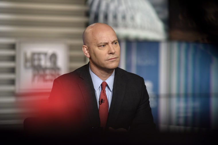 Image:Marc Short, chief of staff to the Vice President, appears on "Meet the Press" On Feb. 23, 2020.