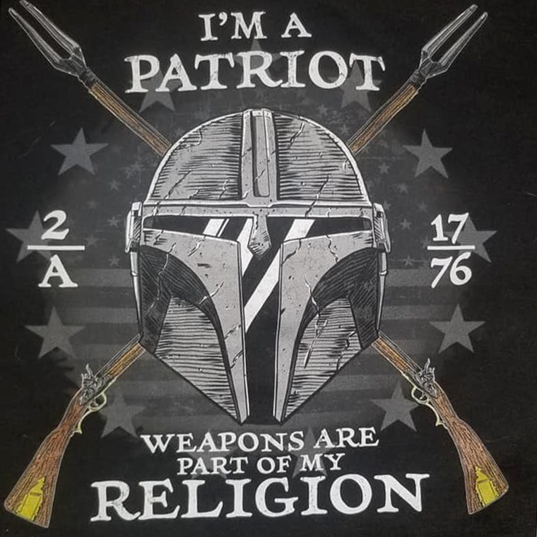 A student at Shattuck Middle School in Neenah, Wisconsin, was asked to cover up a gun-related shirt. His mother's boyfriend brought him a sweatshirt that says, "I'm a Patriot. Weapons are Part of My Religion," and was told it was also not appropriate for school.