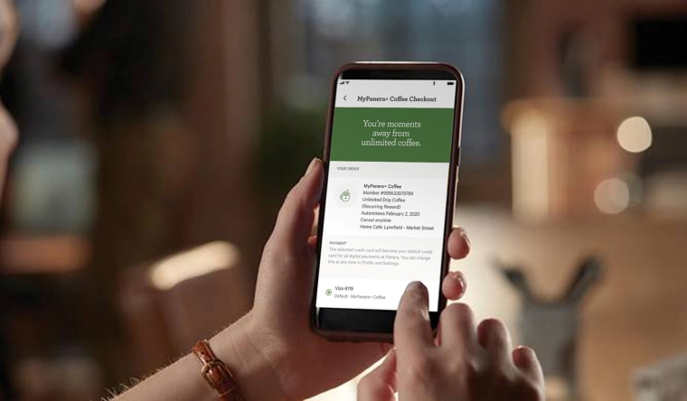 MyPanera members will be able to order unlimited coffee in person or on Panera's mobile app. 