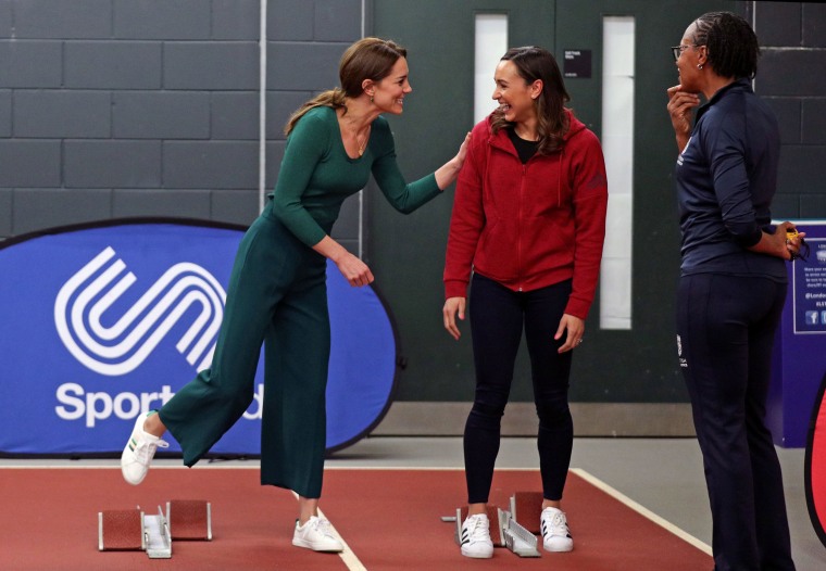 Image: Britain's Catherine, Duchess of Cambridge, attends a SportsAid event at the London Stadium in London