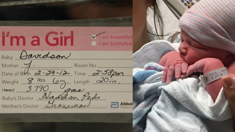 Both girls celebrate the rare birthday and were born in the same hospital. 