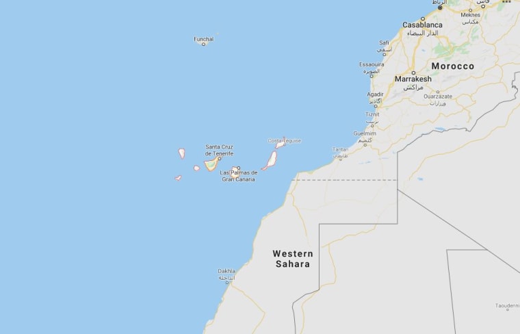 Image: Map showing the Canary Islands