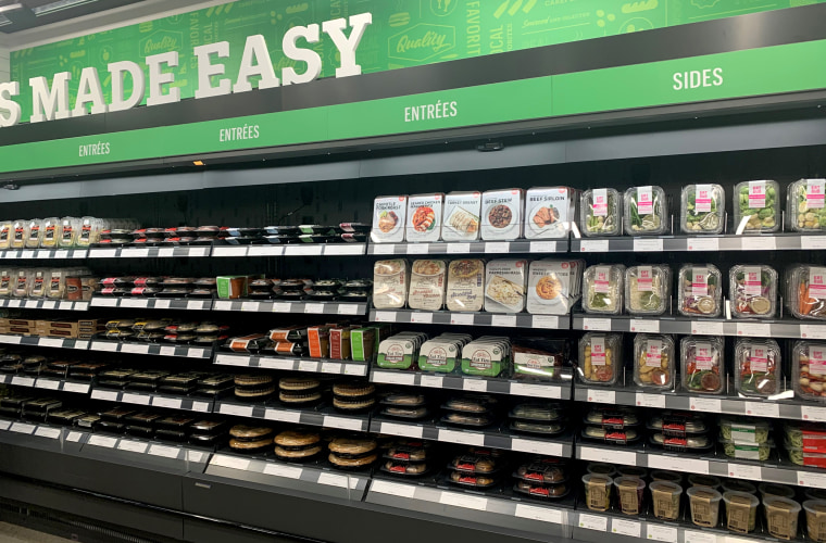 Image: Ready meals at the Amazon Go store in Seattle.