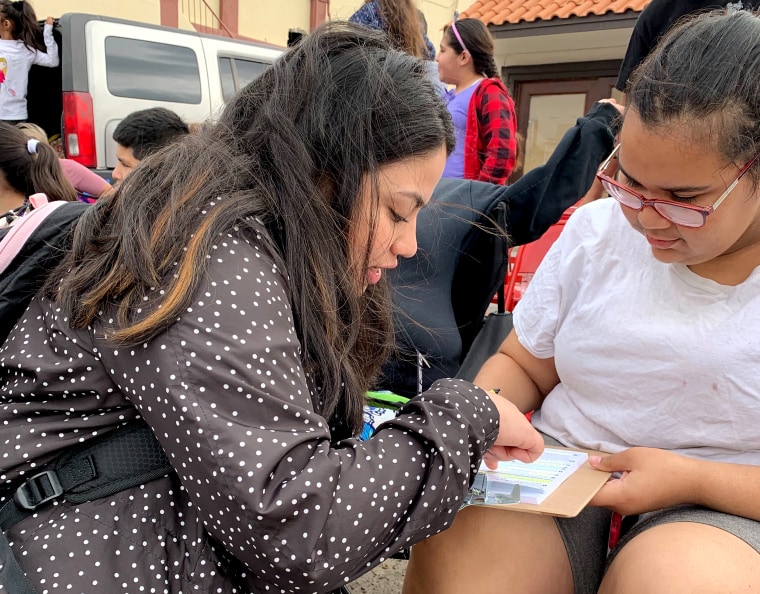 Victoria Sandoval, a field organizer with the grassroots group MOVE Texas, in Laredo.