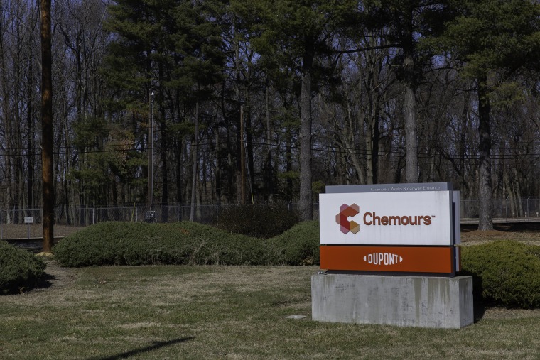 Image: Outside Chemours Company in Wilmington, Del.