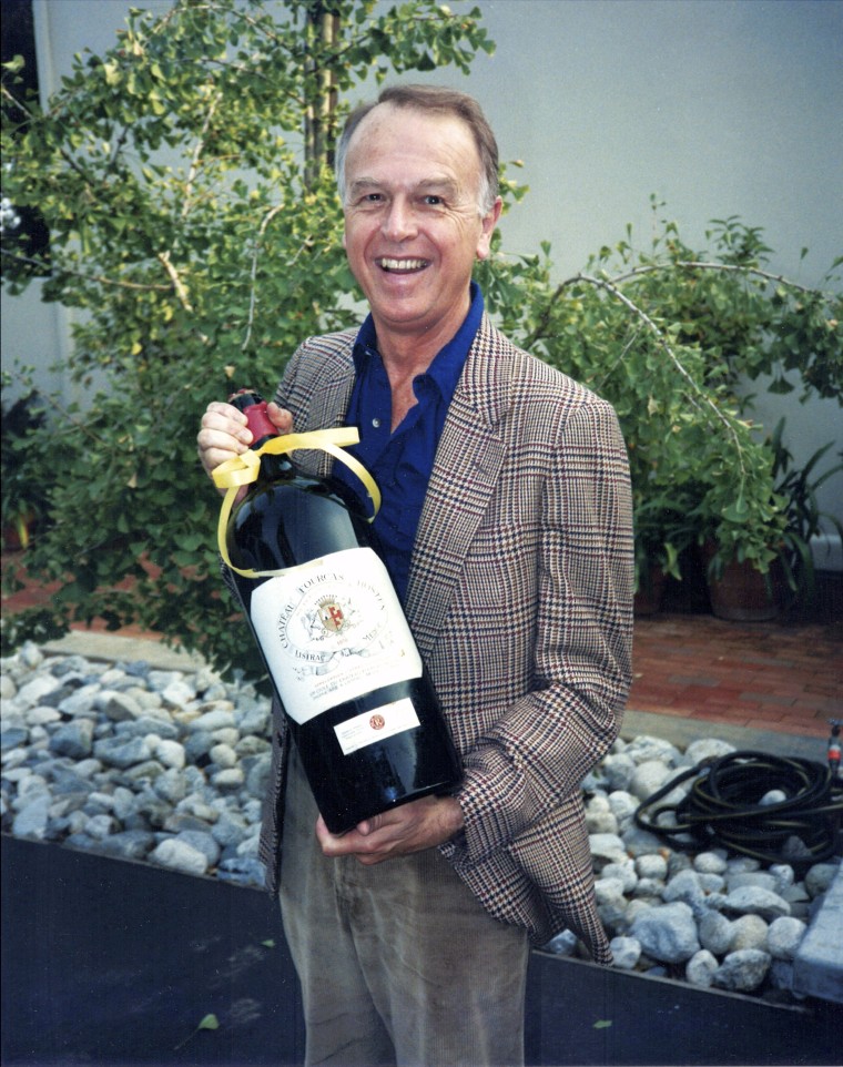 This circa 1985 photo provided by Esme Gibson shows Joe Coulombe, the founder of the Trader Joe's market chain, at his home in Pasadena, Calif. Coulombe, the man who created Trader Joe's markets with a vision that college-educated but poorly paid young people would buy healthy foods if they could only afford them, has died.