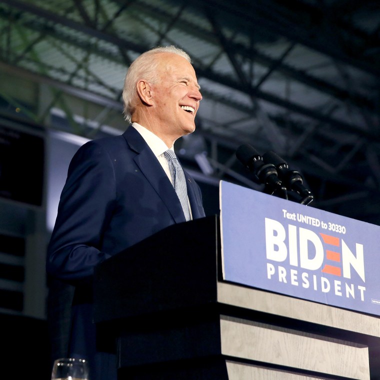 Image: Democratic U.S. presidential candidate and former Vice President Joe Biden addresses supporters at his South Carolina primary night rally in Columbia, South Carolina, U.S.