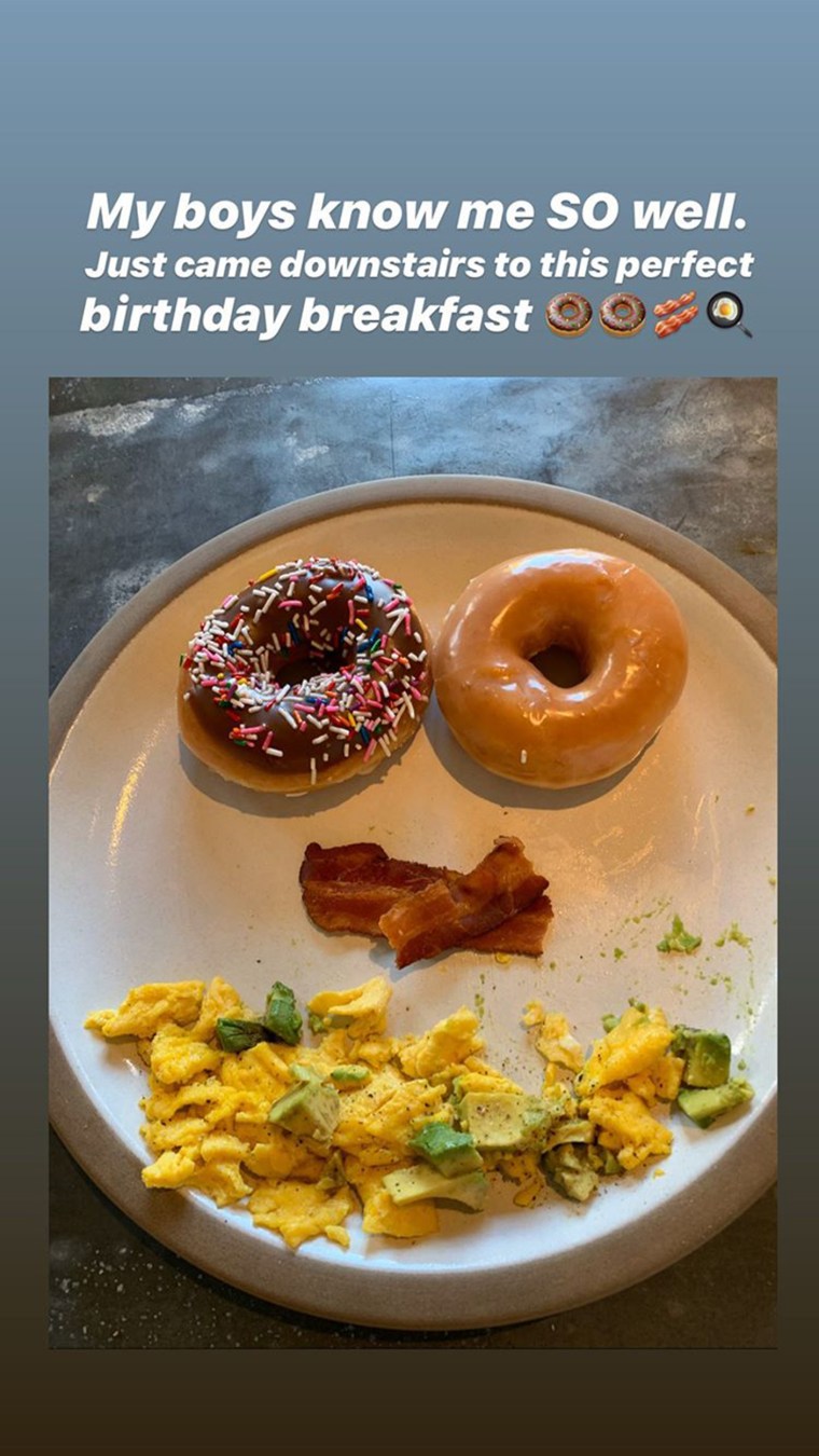 Jessica Biel woke up on her 38th birthday to a breakfast whipped up by her husband, Justin Timberlake, and their son, Silas.