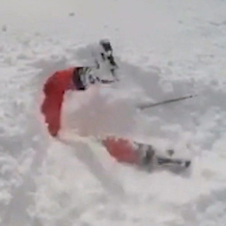 The skier had become buried headfirst under the snow after falling on a backcountry run in the French Alps.