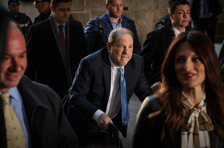 Image: Harvey Weinstein arrives at New York Criminal court on Feb. 24, 2020.