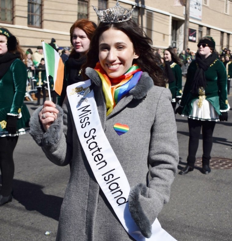 Miss Staten Island Madison L'Insalata was barred from marching in a St. Patrick's Day parade on Sunday.