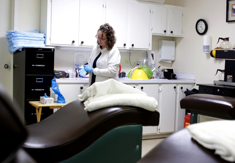 Image: Charla Roshto prepares the recovery room at the Hope Medical Group for Women in Shreveport