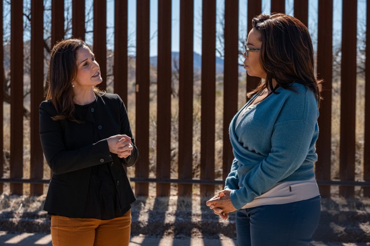 Dr. Luz Maria Garcini walks with Oprah Winfrey at the U.S.-Mexico border in part 2 of the episode.