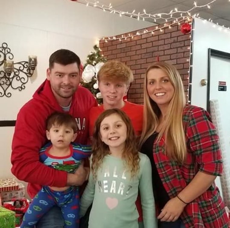 Angela Kelsay with her husband, Nathan, and kids, Cash, 15, Elli, 10, and Lennox, 2.