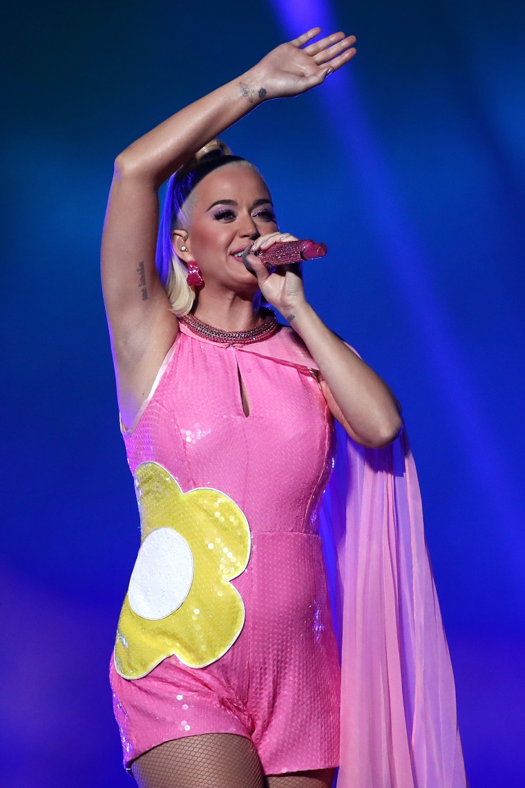 Katy Perry Performs During The ICC Women's T20 Cricket World Cup Final