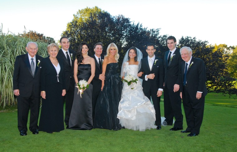 Glassman with her husband, Max, who died five years ago, at their granddaughter Lexi's wedding in 2010.