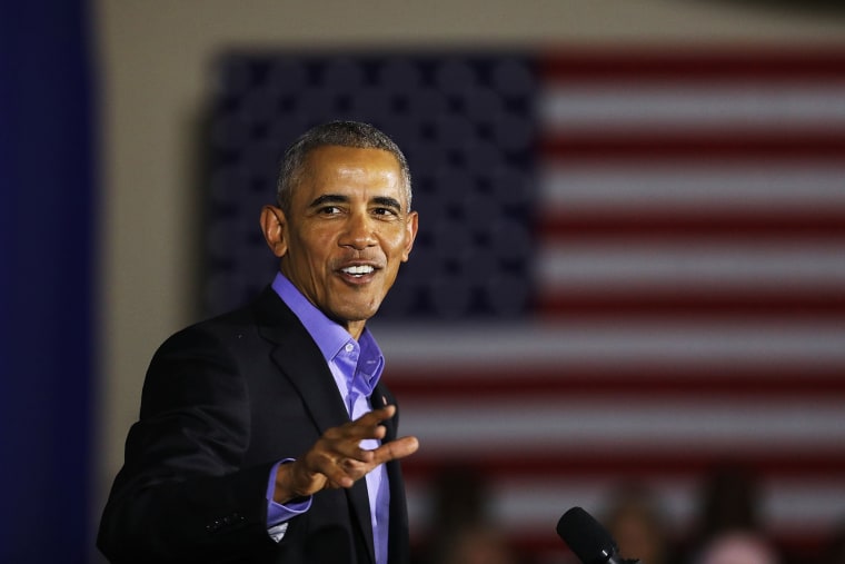Image: Obama Returns To Campaign Trail At Rally For NJ Gubernatorial Candidate