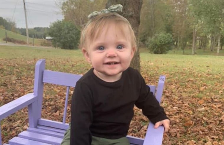 Image: 15-month old Evelyn Mae Boswell, who is missing
