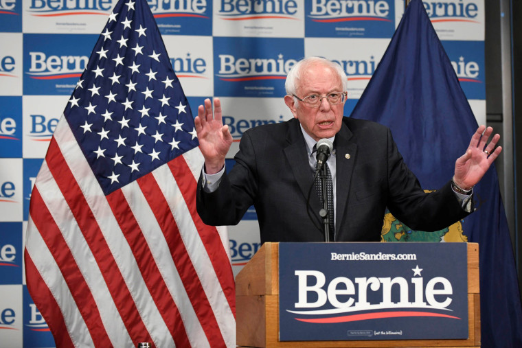 Image: Democratic U.S. presidential candidate Bernie Sanders speaks about coronavirus in Burlington