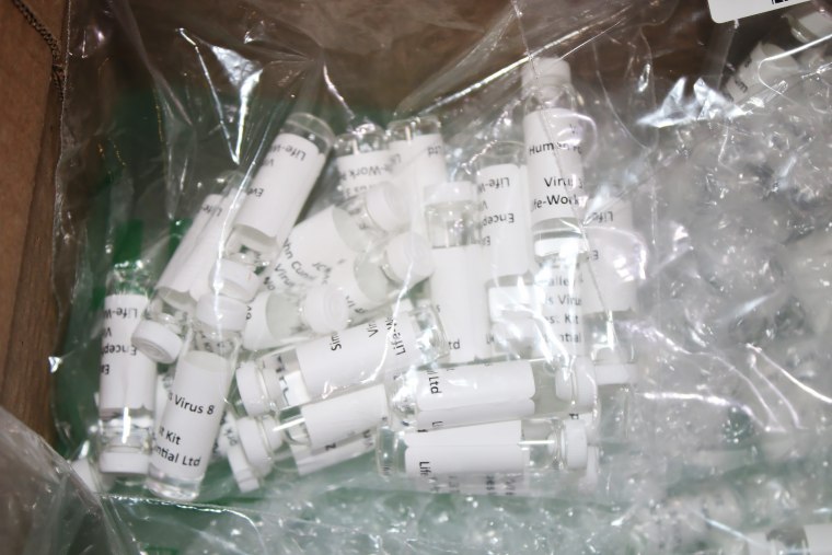 Customs and Border Protection officers seized a package this week at Los Angeles International Airport that they believe contained fake COVID-19 test kits.