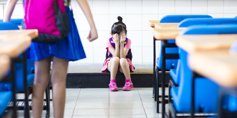 Little girl being bullied at school