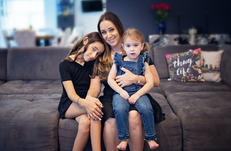 Rachel Sobel with her daughters, Ava, 11, and Sienna, 3.