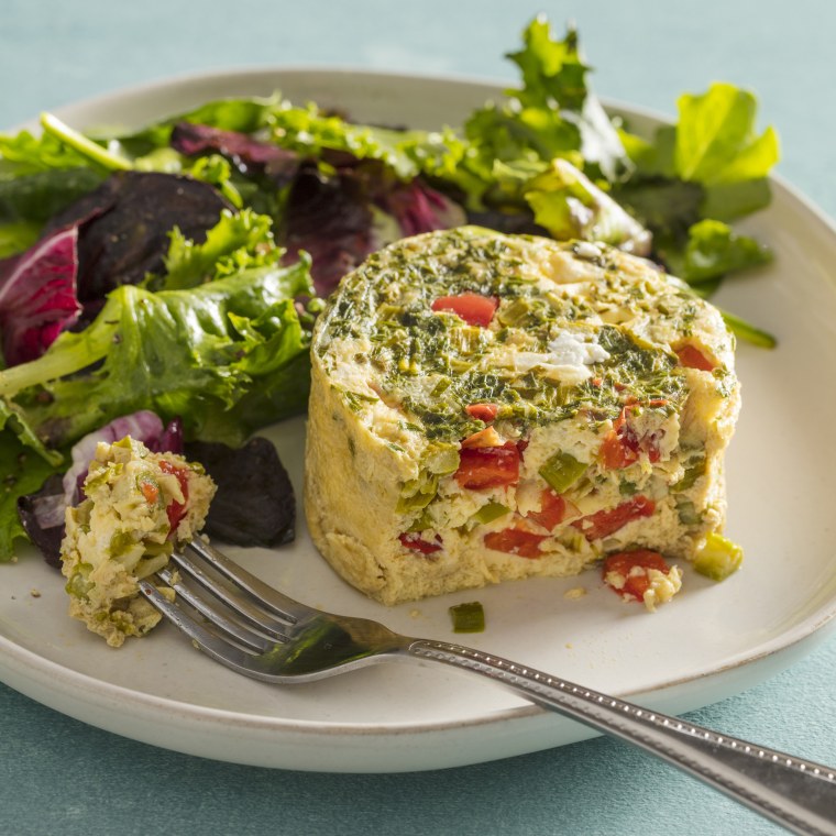 Tangy goat cheese, tarragon, and lemon zest kept these frittatas bright and flavorful.