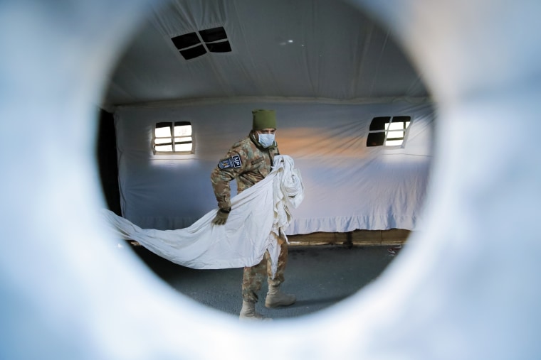 Image: Seen through a metal ventilation tube