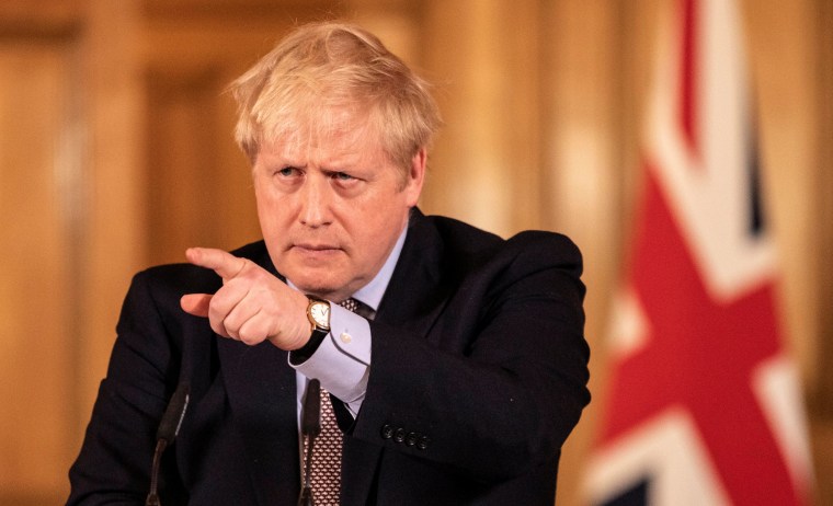 Image: Britain's Prime Minister Boris Johnson speaks during a news conference on the ongoing situation with the coronavirus disease (COVID-19) in London