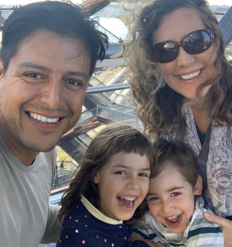 Image: Mary Marland, her husband Milton Jaimes, and kids Kate and Jack in Morocco.