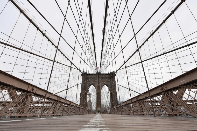 Image: The Brooklyn Bridge on March 17, 2020 in New York City.