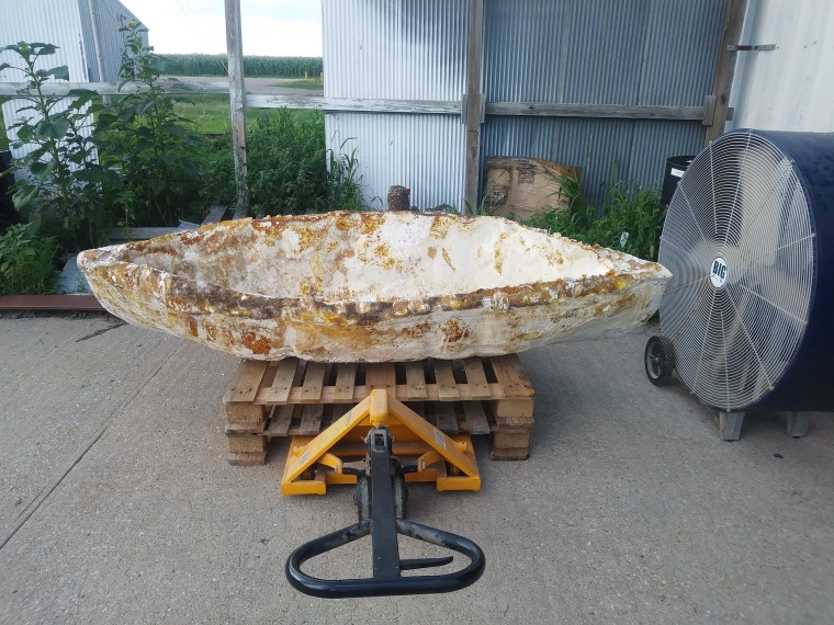 Katy Ayers' 8-foot vessel is made from mycelium, the dense, fibrous roots of mushroom that typically live beneath the soil.