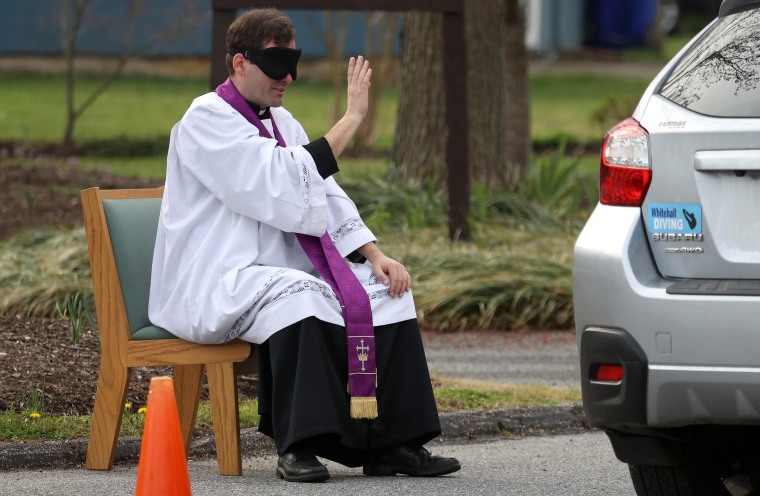 Priest In Maryland Offers Drive Thru Confession As Communities Across Country Encouraged To Practice Social Distancing To Stop Spread Of Coronavirus