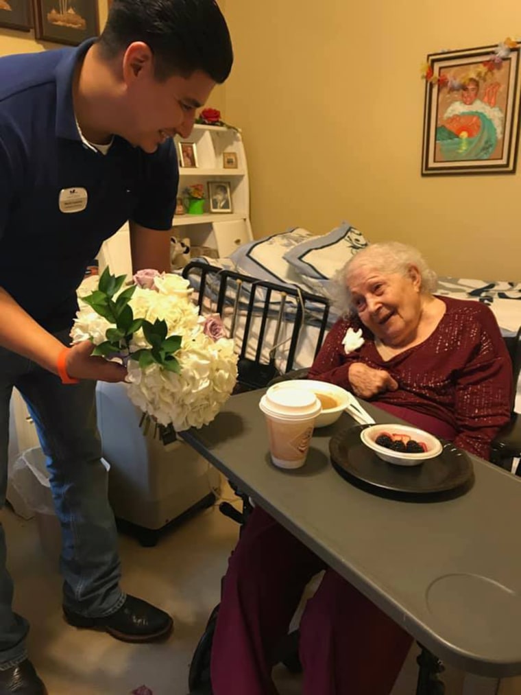 Kristall Goytia said she wanted to "spread some joy" by donating her wedding flowers.