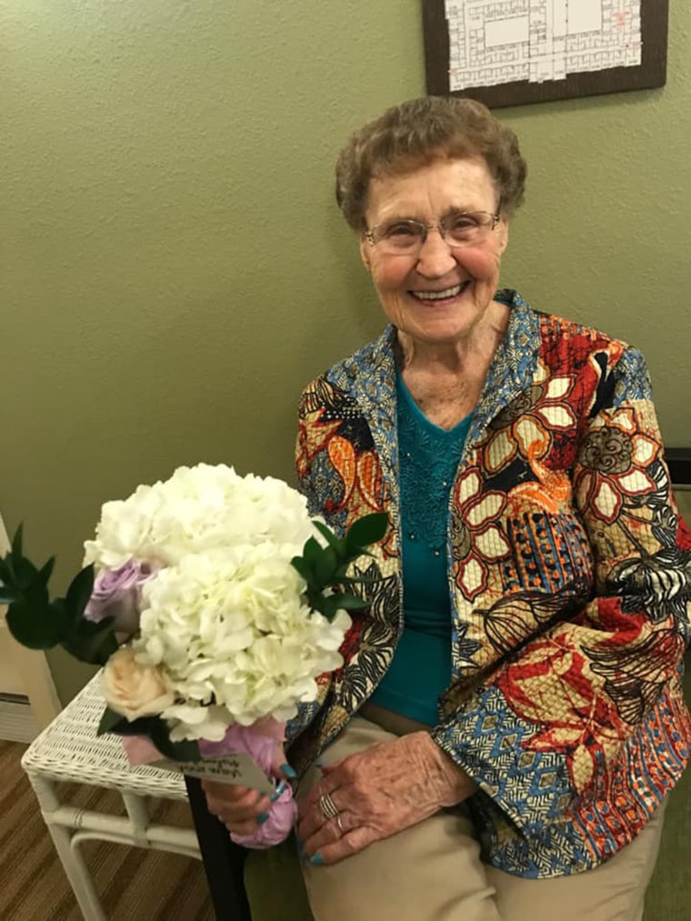 The bouquets brought smiles to the faces of the residents at Legacy at Forest Ridge, an assisted living home in Schertz, Texas.