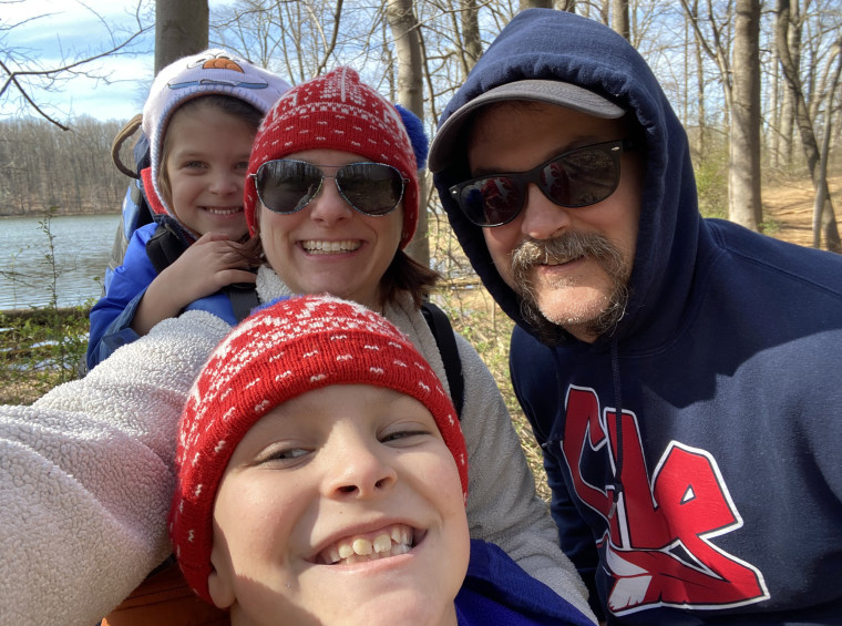 The Witzler family takes a hike as they social distance to slow the spread of COVID-19. 