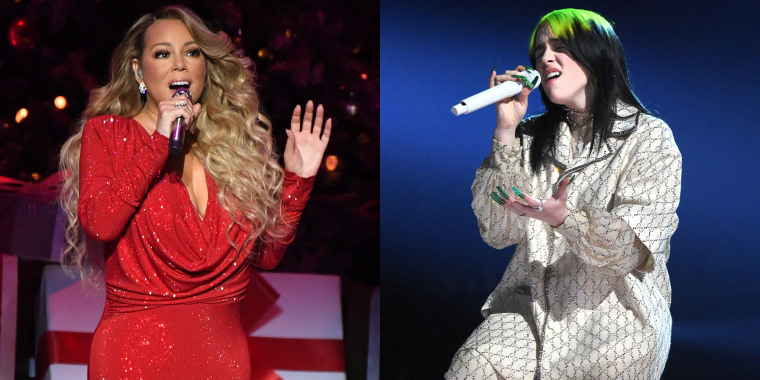 Mariah Carey and Billie Eilish are set to perform from their homes during Sunday's benefit show.