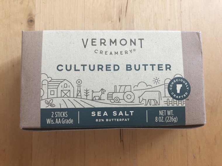 Cultured butter with sea salt from a Vermont-based creamery.