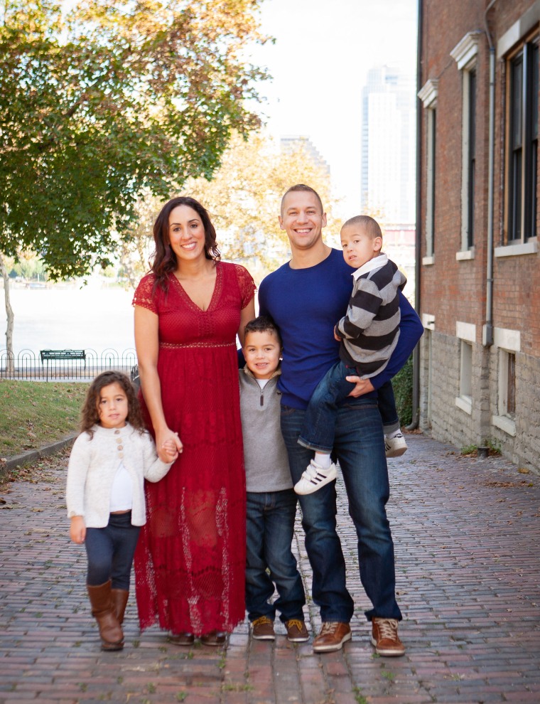 Dr. Lily Hahn and Dr. James Hahn with their three young children