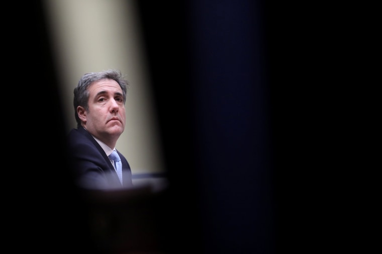 Image: Michael Cohen, former personal attorney to President Donald Trump, testifies before the House Committee on Oversight and Reform on Capitol Hill on Feb. 27, 2019.