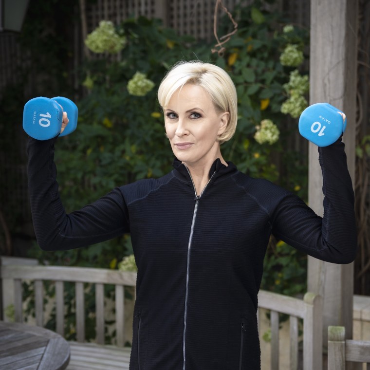 Mika Brzezinski working out.