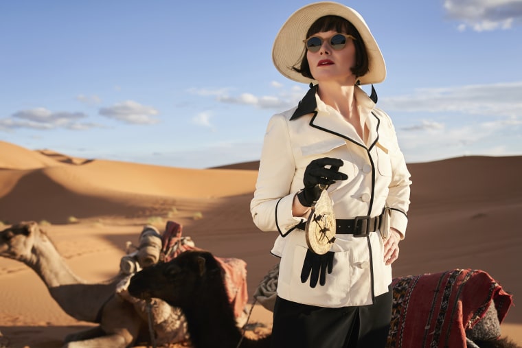 Essie Davis as Phryne Fisher in a scene from \"Miss Fisher and The Crypt of Tears.\"
