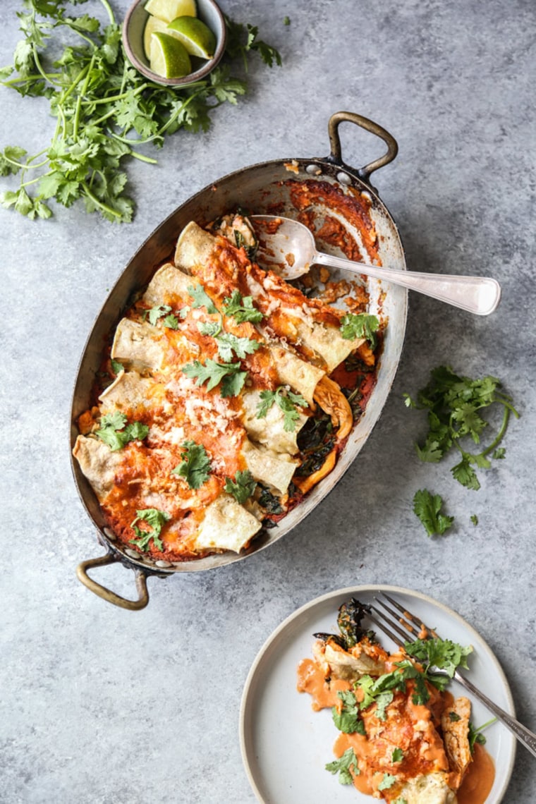 Chicken + Roasted Tomato Enchiladas