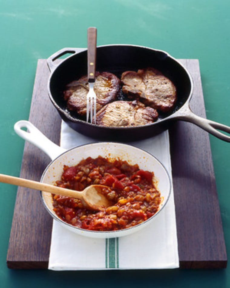 Pork Chops with Tomato Chutney