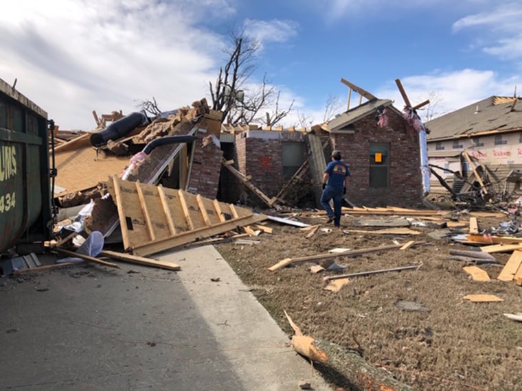 The Burks family lost their Arkansas home in a tornado. 