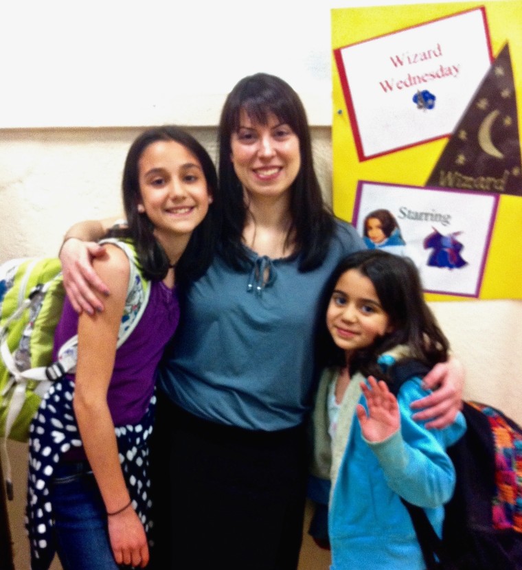 The girls and I enjoying a school event together the school year after my graduation.