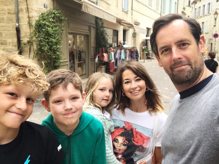 Ben and Ellie Moore with their children, Milo, Oscar and Ellie. 