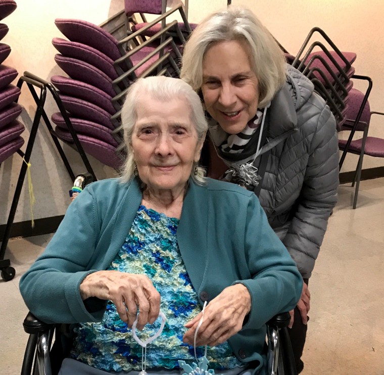 Carlotta Gladding and her 105-year-old-aunt.