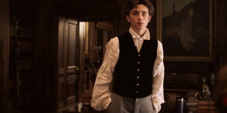 Eagle-eyed viewers noticed two contemporary water bottles behind Timothée Chalamet in the movie "Little Women," which is set in the 19th century.