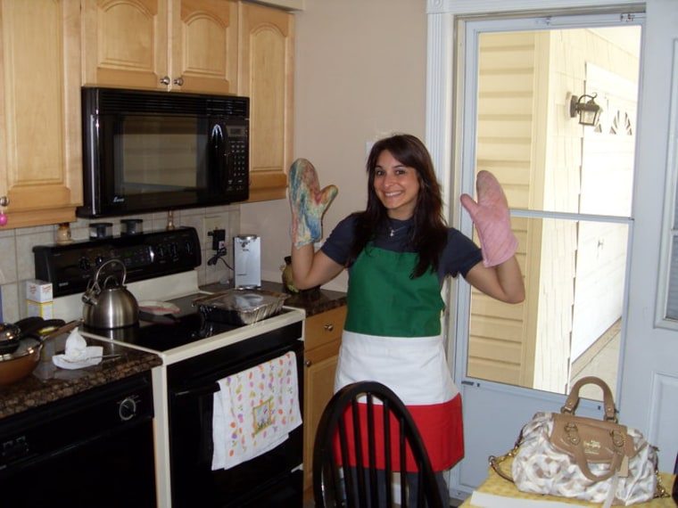 Leah Lupo in the kitchen